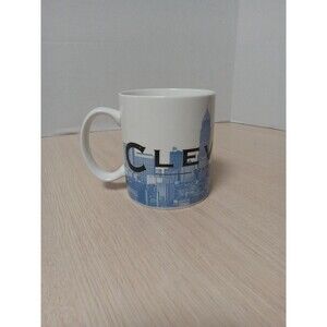 Starbucks Coffee Mug Barista 2002 Skyline Series Cleveland Rocks 10 Ounces